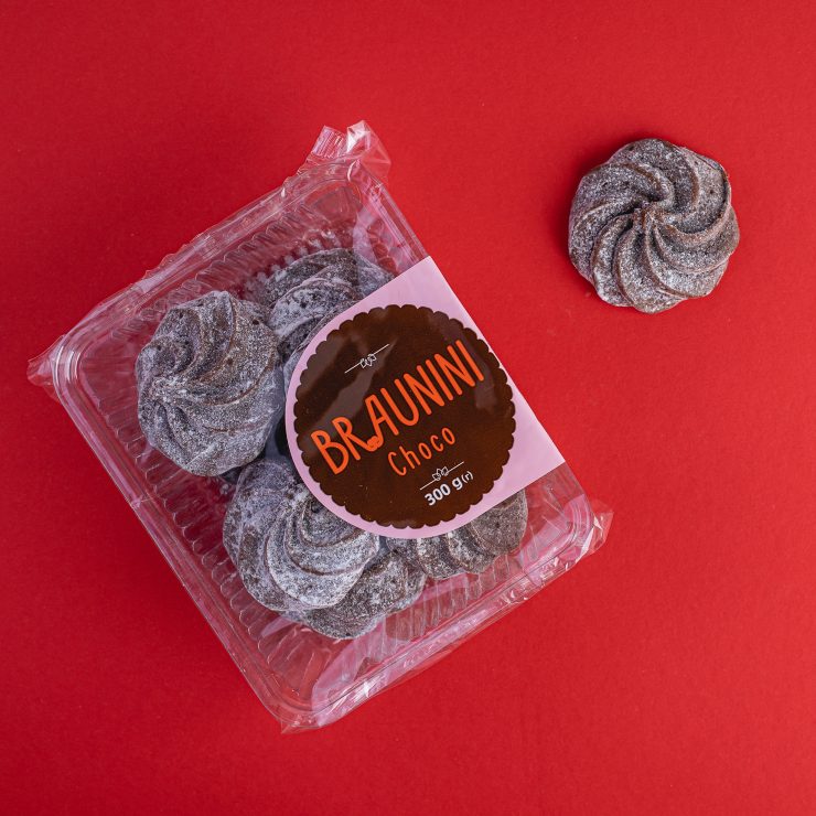 «BRAUNINI Choco» Печенье Браунини со вкусом шоколада в сахарной пудре ТМ Богуславна 300 г